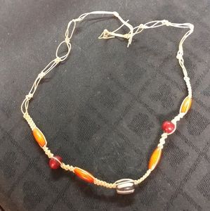 Handwoven Double Wrap Wood Bracelet/Necklace